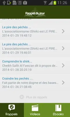 Rappel du jour android App screenshot 2